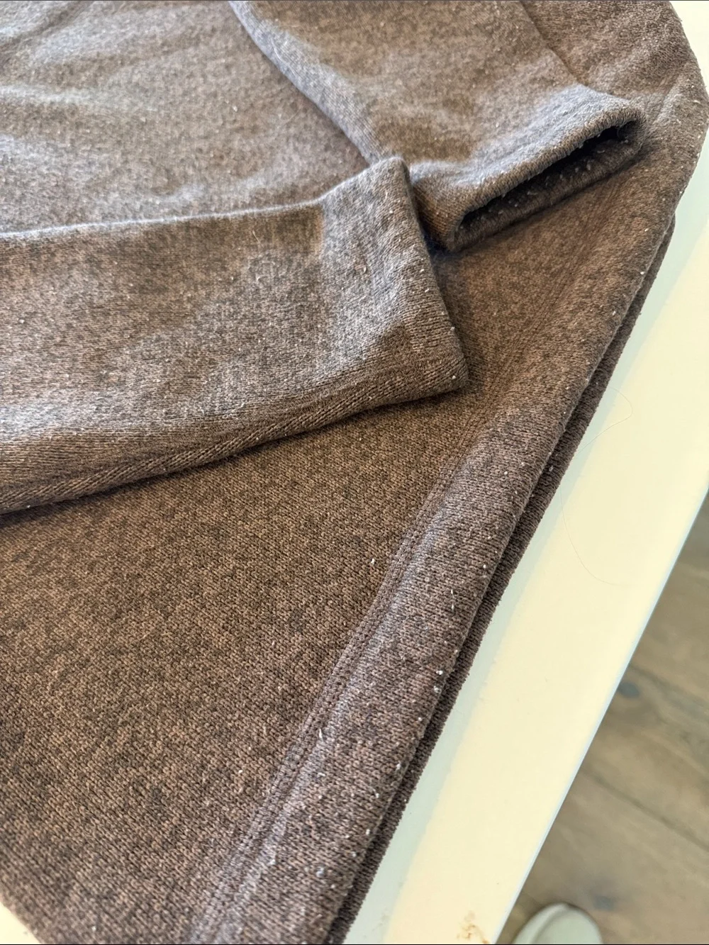 The North Face Men's Brown Quarter-Zip Fleece Pullover with Steamboat embroidery